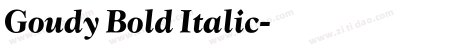 Goudy Bold Italic字体转换